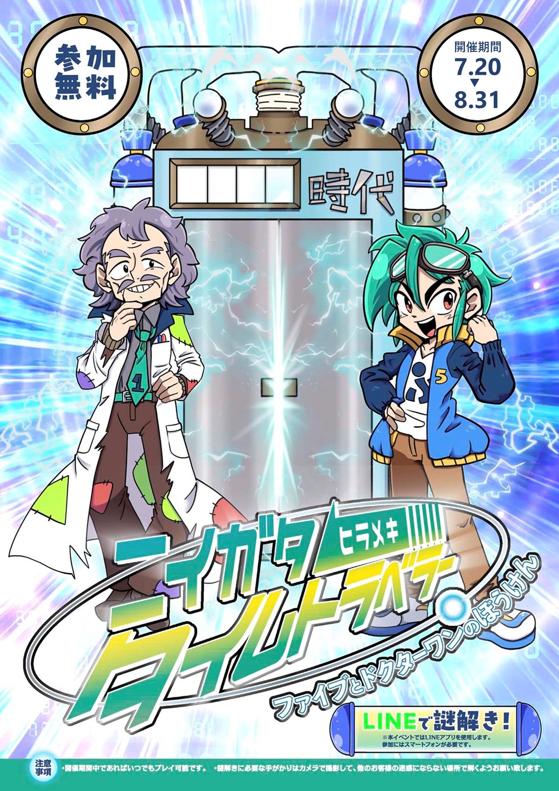 <謎解きゲーム>ニイガタヒラメキタイムトラベラー〜ファイブとドクターワンのぼうけん〜