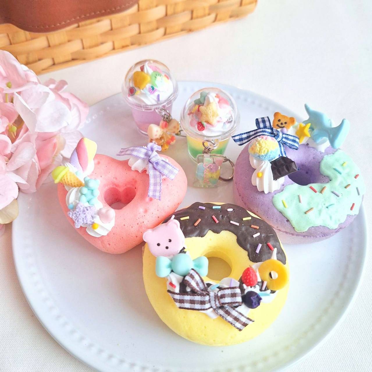 スクイーズデコ＆フロート風キーホルダー（Sweet time）